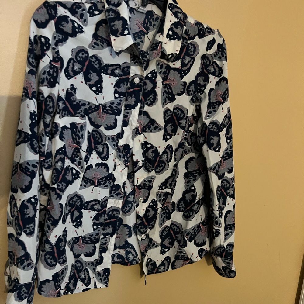 Tucker For Target Medium Butterfly Button Down - image 2